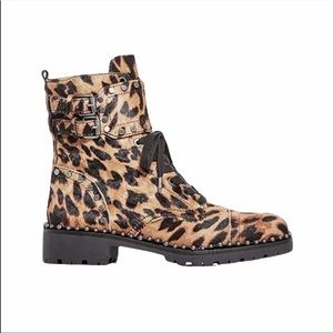 Sam Edelman Jennifer Calf Hair Lace Up Combat Boots NWT
